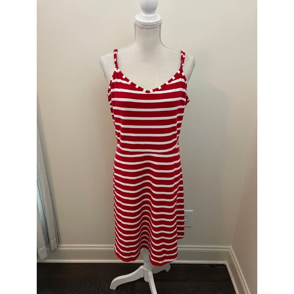 Faded Glory Red and White Stripe Strappy Dress Size XXL / 20